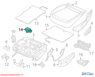 2012–2017 VW/Audi Seat Heater Control Module USED OEM 5K0959772