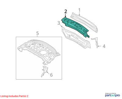 2012 Audi A4 Rear Inner Cross Panel Reinforcement Used OEM 8K5813331A