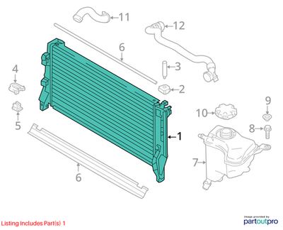 2016 Mini Cooper Clubman Radiator Used OEM 17117617640