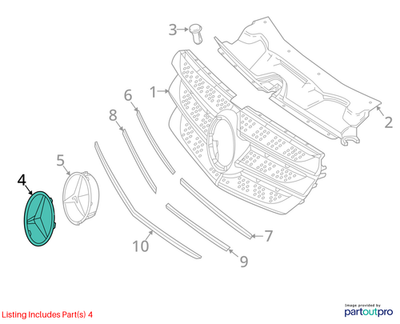 Mercedes-Benz Grille Emblem 2078170016
