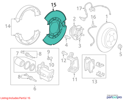 Dodge 08-23 Challenger Parking Brake Adapter Assembly Left 5137619AA