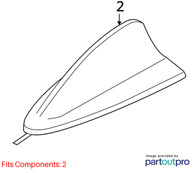 2013 BMW 520i F10 Roof Antenna Shark Fin Empty Housing Used OEM 65209184814