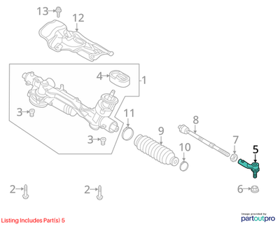 Volkswagen 2017 Volkswagen Jetta Steering Tie Rod End 1K0423811K