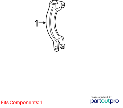 2011–2018 Audi A6 / A7 / A8 Lower Right Strut Fork Used OEM 8K0413038L