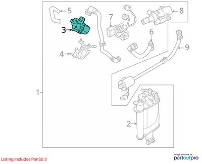 Volkswagen Evaporative Emissions System Leak Detection Pump 7L0906243A