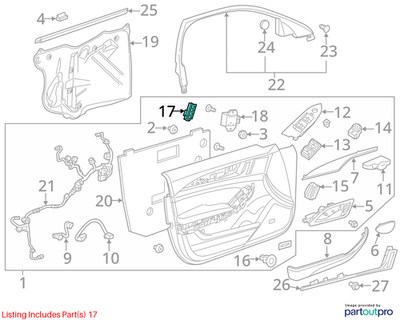 2018 Cadillac CTS Front Seat Adjuster Memory Switch Left Used OEM 23103409