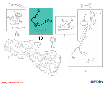 2011–2016 BMW 5 Series Fuel Level Sensor Used OEM 16117297340