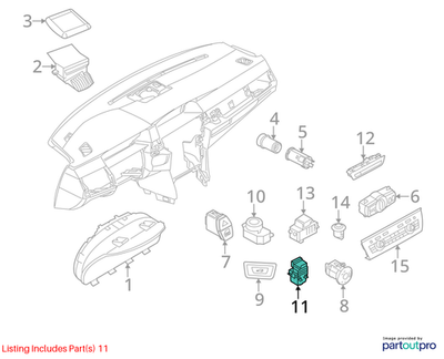 2011–2016 BMW 520i Stop Light Switch Sensor USED OEM 61316967601