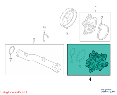 2011–2015 Mini Cooper Thermostat Housing with Thermostat Used OEM 11538699290