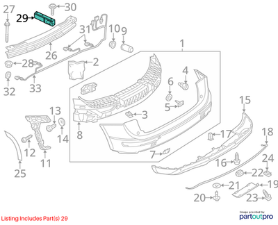 Audi Q5 Bumper Impact Bar Bracket 2.0L TFSI Automatic 8R0807331D