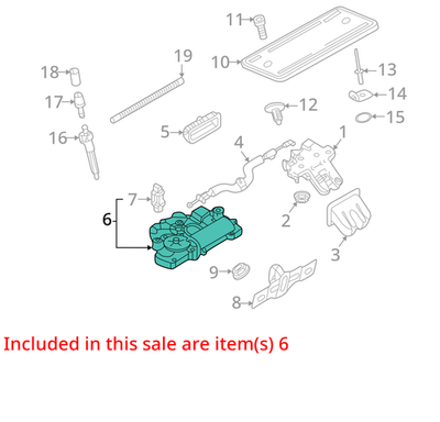 2019-2020 Audi Q8 Tailgate Pull Down Motor 3V5827887C
