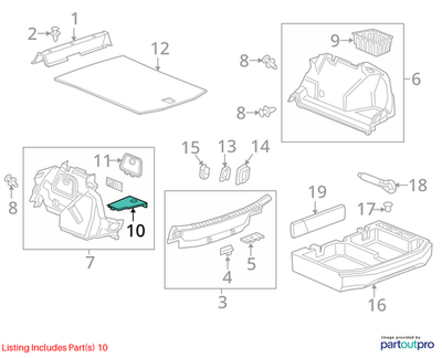 2018 Cadillac CTS Battery Access Hole Cover Used OEM 23220446