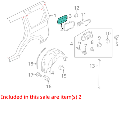 2005-2016 Land Rover LR4 FUEL TANK FILLER DOOR BPA780070