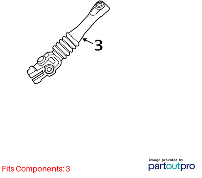 2013 BMW 520i Universal Joint with Corrugated Tube USED OEM 32306788156