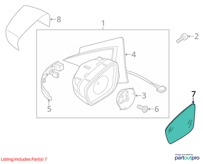 Volkswagen 2013-2015 Volkswagen Passat Door Mirror Glass 561857521