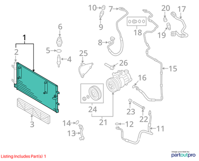 2009-2012 Audi S4 A/C Air Conditioning Condenser OEM 8K0260403AF