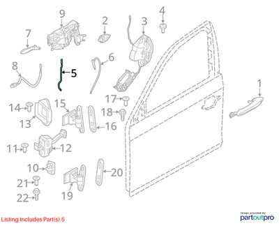 2013 BMW 520i F10 Door Lock Operating Rod Right Genuine OEM Used 51217175648