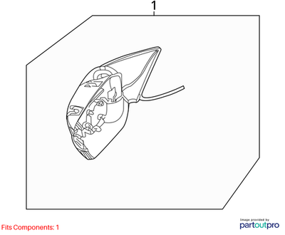 2013 Volkswagen Jetta Right Exterior Mirror Housing Used OEM 5C7857508AE