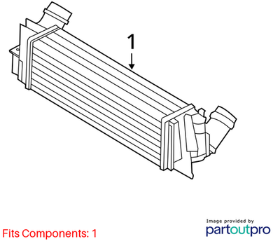 2012 BMW X6 Charge‑Air Intercooler Used OEM 17517809321