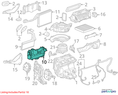 2018 Cadillac CTS AC Evaporator Lower Case Used OEM 23183144