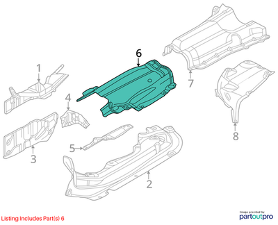 2011–2016 BMW 520i Tunnel Heat Insulation USED OEM 51487202858