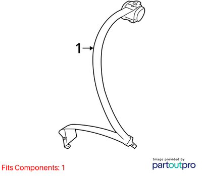 Audi 2013-2017 Q5 Seat Belt Lap And Shoulder Belt 8R0857805JOVD