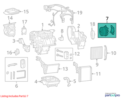 Jeep 2014-2023 Cherokee Blower With Wheel Motor 68223053AD