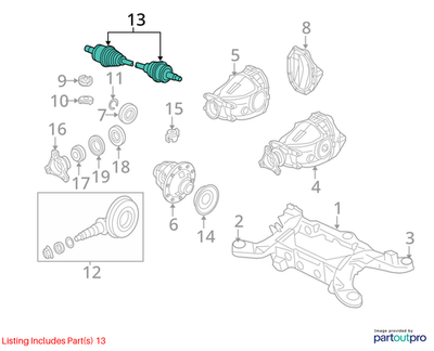 Dodge 2006-2008 Dodge Charger Axle Half Shaft 4578034AG