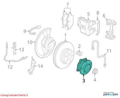 BMW 2007-2018 X5 Wheel Hub With Bearing 31226882263
