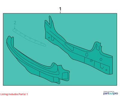 2009 Chevrolet Lumina S Rocker Panel Reinforcement Assembly Used OEM 92292436