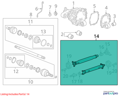 Chevrolet 2010-2015 Camaro Propeller Shaft Assembly 84823326