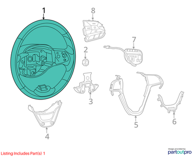 Jeep 2014-2022 Cherokee Steering Wheel 5QV33DX9AE