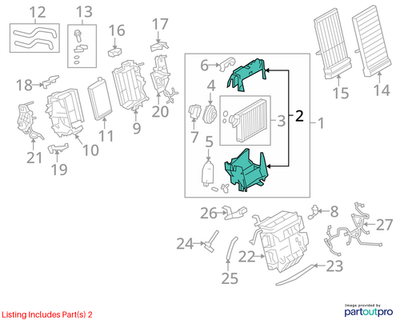2010–2012 AUDI A4 EVAPORATOR HOUSING USED OEM 8K1820024A
