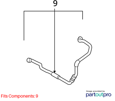 2011-2015 Mini Cooper Lower Radiator Coolant Hose Used OEM 17122754247
