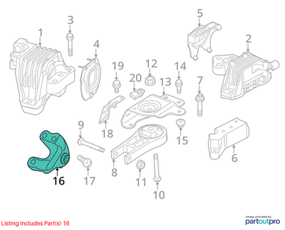 Jeep 2014-2023 Cherokee Engine Mount Bracket Transmission 68172353AD