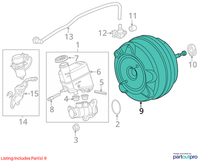 Jeep 2014-2018 Cherokee Power Brake Booster 68211880AD