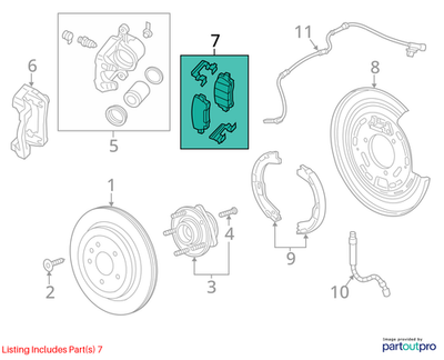 2018 Cadillac CTS Rear Disc Brake Pad Kit Used OEM 84252357