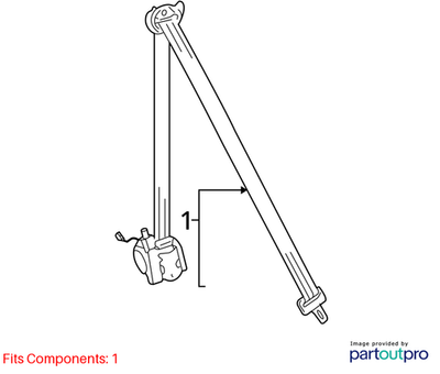 Volkswagen 09-25 Tiguan Seat Belt Lap And Shoulder Belt 5N1857705DRAA