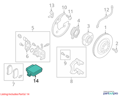 Audi 2009-2016 A4 Parking Brake Control Module 8K0907801H