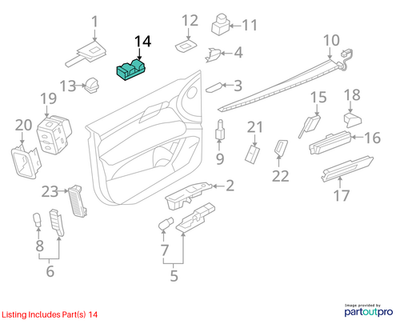 Audi 05-11 A6 Door Window Switch 4F0959851G5PR