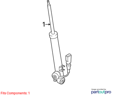 2008–2018 Audi A6 Rear Shock Absorber Used OEM 4G5513035