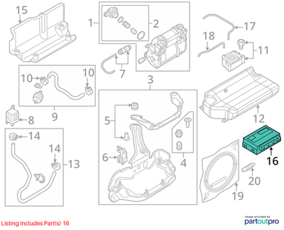 2012-2018 Audi A7 Active Suspension Control Module 4G0907553G