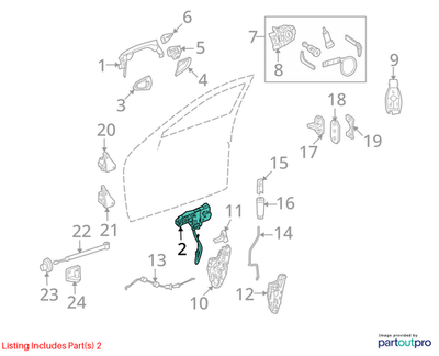 Mercedes-Benz 2008 S550 Exterior Door Handle Bracket 2217600534