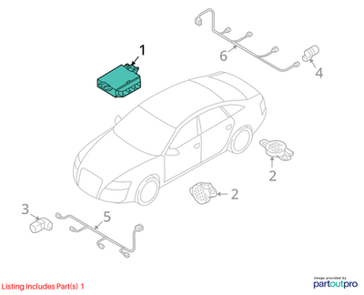 2010–2012 AUDI A4 CONTROL UNIT FOR PARKING AID MODULE USED OEM 8K0919475T