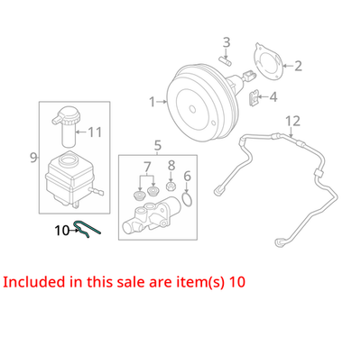2009-2019 BMW 6 Brake Master Cylinder Reservoir 34336782289