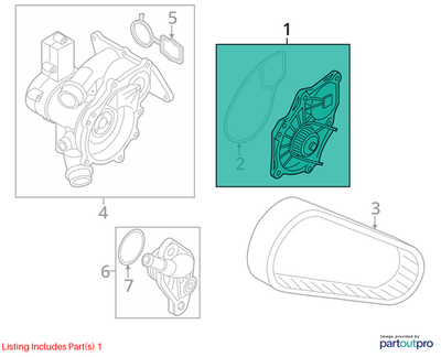 Volkswagen 2014-2022 Passat Engine Water Pump 06L121012L