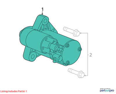 2018 Cadillac CTS Starter Motor Used OEM 12663588