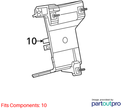 Jeep 2014-2020 Cherokee Engine Control Module Bracket 68186054AC
