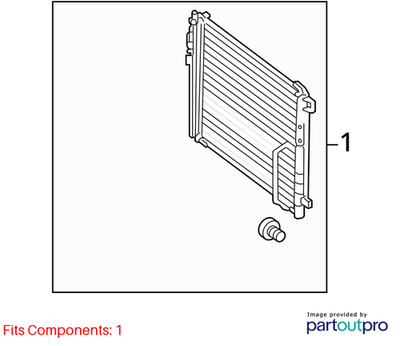 Mercedes-Benz 2012-2014 C63 AMG A/C Condenser 1975000054