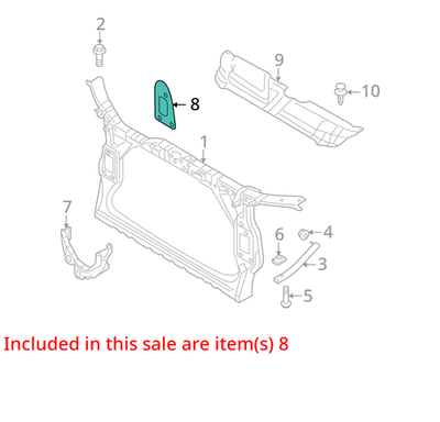 2009-2016 Audi A5 Bumper Impact Bar Brace 8K0805499